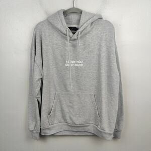 Lonely Ghost ILYSIB Hoodie Gray Mens XL Light Gray Heather Fleece Sweatshirt
